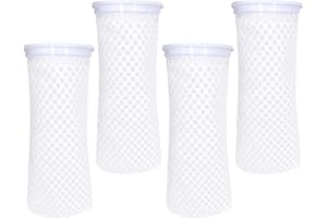 AYWFEY 4pcs 4inch 150 Micron Calzini Filtro Acquario, Acquario 3D a Nido d'Ape Design Filtro calzino,calzino Anti-trabocco per Acquario Uso in Acqua Dolce stagni d'Acqua salata pozzetti