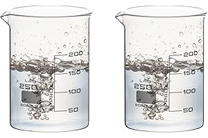 This-Trading 2 x 250ml Labglass Beaker Low Form Borosilicate Glass with Spout, Measuring Cylinder & Conical Flask, Chemistry Set, & Science Equipment for Kids – Pyrocalm, Vapouriz, Bubblebagdude