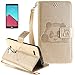Produktbild LG G4(2015) Hülle mit Panzerglas,ISENPENK Original Flip Bookstyle Cover Wasserdicht Shockproof Anti Slip Protection Stoßfest Leather Case mit Standfunktion,3D Panda Print Muster Pattern Wallet Case mit Intern Karte Schlitz,Anti-Sturz Stoßdämpfend Magnetic Closure Handygürtel Wallet Tasche Schutzhülle Leathertasche für LG G4(2015) 5.5Zoll-[champagner]+Panzerglas/Schutzfoile/Displayschutzfolie