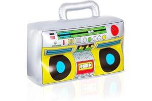 ‎TK GRUPPE TIMO KLINGLER Aufblasbarer Retro Ghettoblaster ca 45 x 42 cm Hip Hop Radio Walkman 80er 90er Outfit Party Accessoires Kostüm Fasching Karneval Bad Taste Assi