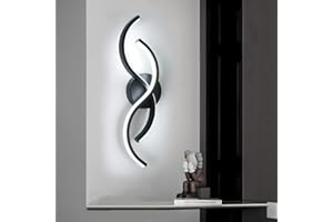 Mckalen Applique Murale Intérieure LED, 15W 1687LM Créativité Design Lampe Murale LED Chambre, 41CM Luminaire Mural Moderne en Acryliquel pour Salon Cuisine Couloir Escalier, Lumière Froide 6500K