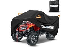 ‎HAYCOVER ATV-Abdeckung, wasserdicht für Polaris, Sportler, Yamaha, Grizzly, Honda, FourTrax, Kawasaki, KFX, Rad, mit Lüftungsschlitzen, reflektierenden Streifen und Schnallenriemen, Länge bis zu 210 cm