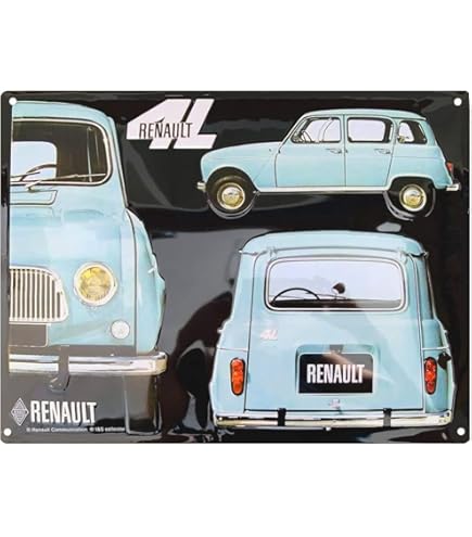 PIN UP PHILIPS RENAULT plaque métal vintage