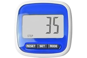 GENERIC Podomètre De Marche À Clipser - Podomètre De Poche, Compteur De Pas | Compteur De Pas De Fitness À Clipser pour Femmes, Hommes Et - Pas D'application Ni De Connexion Téléphonique