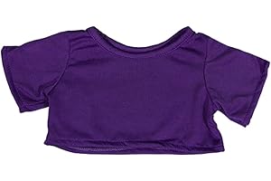 STUFFEMS TOY SHOP Purple T-Shirt Outfit Teddy Bear Clothes Fit 14 - 18 Build-a-bear, Vermont Teddy Bears, and Make Your Own Stuffed Animals