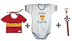 Zigozago - PERSONALIZZABILE - Set MONDIALI SPAGNA composto da bavaglino + Body + portaciuccio