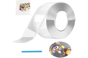 QUNKUN Nano Tape Bubbles Set Bubble Tape, Bubble Tape Diy, Blowing Bubble Tape, Nano Tape Bubbles con paillettes, Bubble DIY Kit con cannucce e glitter per ragazze e ragazzi