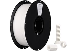 kexcelled ABS Filamento para Impresora 3D 1,75 mm +/- 0,03 mm, Resistente a Alta Temperatura y Duradero, Compatible con la Mayoría de las Impresoras FDM, Bobina de 1 kg (2,2 lbs), Blanco