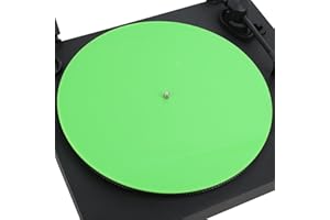 GARTOPVOIZ Acrylic Turntable Platter Mat for All Vinyl Player, 12" Anti Vibration Record Slipmat, Green