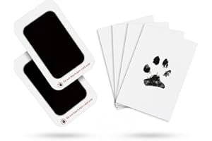 Jiujuda9 Set di 2 impronte di zampe per cani e gatti, set di impronte e impronte per bambini, senza contatto, per neonati