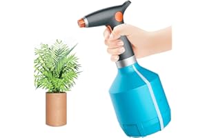 FiiMoo Elektryczna butelka z rozpylaczem do roślin wewnętrznych/zewnętrznych, elektryczna konewka, automatyczne urządzenia do podlewania roślin, do alkoholu, sprzątania, domu, 1000 ml, ogrodowy ręczny mały automatyczny rozpylacz (niebieski)