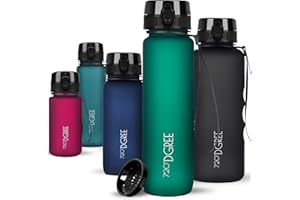 720°DGREE Botella de Agua “uberBottle“ +Colador de frutas– 350ml, 500ml, 650ml, 1000ml, 1500ml | Sin BPA, Impermeable, Reutilizable | Ideal para deporte, fitness, universidad, bicicleta, aire libre