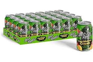 Levi Roots Caribbean Crush – Sparkling Fruit Juice Drink – Grapefruit, Mango & Pineapple – 24 x 330ml Cans – Vegetarian – Tropical Flavour – Party & Vending Pack