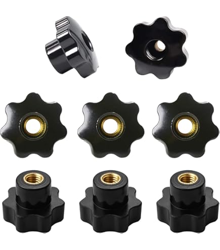 12 Viti A Stella M8x20mm Con Manopola Nera | Per Macchine E Mobili | Serraggio Senza Attrezzi - Foto 7