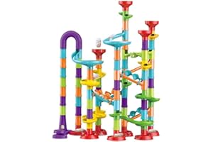 THE MAGIC TOY SHOP 113 pcs Marble Run Race Toy Set, Construction Building Block Maze Toy Gift (113PCS)