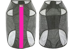 ULTRABYEASYPEASYSTORE Ultra Small Pink Waterproof Dog Coat LED Jacket Dog Raincoats Waterproof for Night Time Walking Visibility Dog Rain Mac Fluorescent Dog Coats LED Dog Coat Dog Walking LED Coat Doggy Raincoat