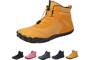 HOKUTO Winter Barfußschuhe Damen Herren Wasserdicht Schnell Trocknend Traillaufschuhe wanderschuhe Zehenschuhe Hohe Warme und rutschfeste Stiefel