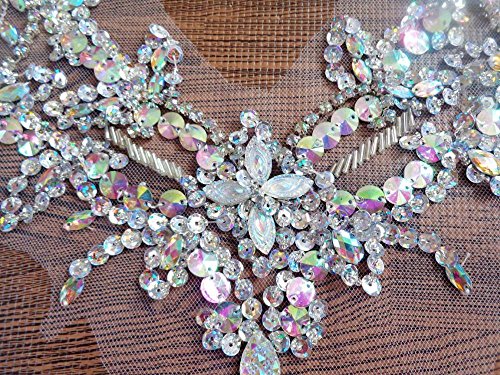 Pure Hand Made klar ab FARBE Sew auf Strass Applikation Kristalle Patches 29�… - 7