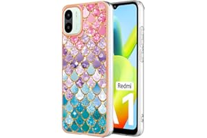 SEAHAI Funda para Xiaomi Redmi A1 / Xiaomi Redmi A2, Patrones Colores Elegante Delgada a Prueba de Golpes TPU de Goma Suave Carcasa de Silicona Colorida - Escama Color
