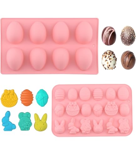 Stampini Pasquali In Silicone - 2 Pezzi Per Conigli E Uova, Per Dolci E Cioccolato - Foto 9