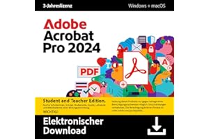 Acrobat Pro 2024 | Student & Teacher | PDF's erstellen, bearbeiten, signieren und teilen |3 Jahreslizenz│PC/Mac│Digital Download