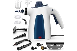 YURDOCA Steam Cleaner, HandHeld Steam Cleaners, Portable Steam Cleaning, Steam Cleaner Hand Held, Multi-Purpose Portable Steamer with 12 Accessory Kit for Sofa, Kitchen, Tile, Curtains, Carpets, Window