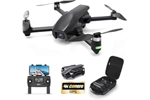 ‎HOLY STONE Holy Stone HS710 Faltbare Drohne mit 4K UHD Kamera 5G FPV, Bürstenlos GPS RC Quadcopter, Optical Flow System Intelligente Rückkehr Follow-Me Tap&Fly POI mit Tragekoffer für Anfänger Junge Erwachsene