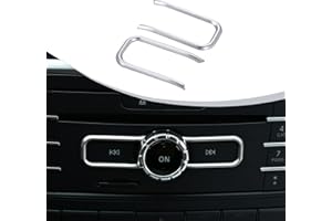 DIYUCAR Innenraum-Zubehör aus ABS Chrom, CD-Schalter, Pailletten-Verkleidung, für CLA-Klasse W117 15-17 GLA X156 16-17 B Klasse W246 15-17 A-Klasse 16-17 A180 W176