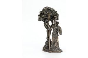 Veronese Design Estatua de la Diosa Griega Atenea Debajo del Olivo con Acabado de Bronce