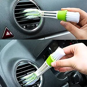 Auto Hub Small Microfiber Car Cleaning Brush for Car A/c Vents, Keyboard, Window Blind