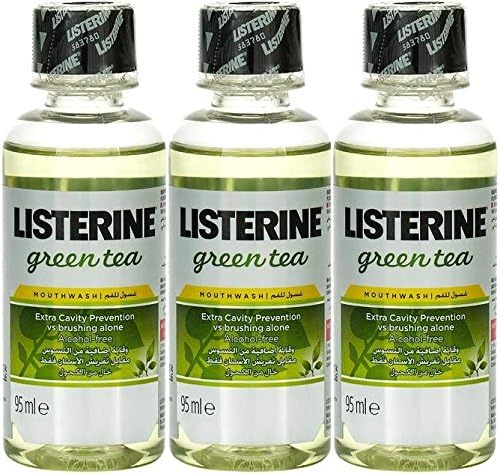 Listerine Mouthwash Green Tea 95 ml - Pack of 3