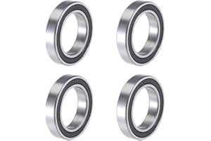 TOP-VIGOR 4Pcs 6906-2RS Deep Groove Ball Bearings, Z2 30mm x 47mm x 9mm Double Sealed Industrial Bearings, Chrome Steel P6(ABEC3) Skateboard Bearings for Electrical Instrument Equipment