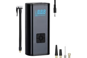 AENXWA Elektrische Luftpumpe,150PSI Mini Tragbare Reifenpumpe mit 12V DC 6000mAh Akku Kompressor fahrradpumpe elektrisch Für Auto,Motorrad,Fahrrad,Bälle,AutoOff,Als Taschenlampe und Powerbank