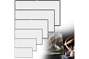 BESTINE Projektionswand, 16: 9 HD 4K Faltbarer tragbarer weißer Projektor Bildschirmunterstützung 160 Grad Betrachtungswinkel für das Heimkino der Indoor School im Freien (84"-186cm(W) X 105CM(H))