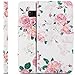 Produktbild Saxonia Tasche Samsung Galaxy S8 Hülle Flip Case Schutzhülle Handytasche mit Kartenfach Motiv Blumen/Rosen Weiß