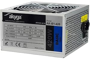 Akyga AK-B1-420 Netzteil 420W, 120mm leiser Lüfter grau