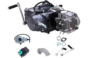 SICHENSH 4-taktsmotor, enkelcylinder, 125 cc, Dirt Bike-motorkit, gokart-motor, en cylindermotor med 4-växlad växellåda och C