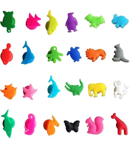 Marqueurs De Verre En Silicone Forme Oiseau - Lot De 6 Couleurs - Pour Distinguer Les Verres à Vin En Soirée - Accessoire Fête