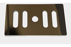 Taps2Traps® Square/Rectangular Overflow Metal Grill Plate 39mm x 63mm for Belfast Sinks