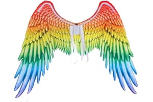 Bullpiano Angel Feather Wings for Adults Teens,White Angel Wings Costume with Adjustable Straps,Halloween Costume Props,Halloween Decoration (I)