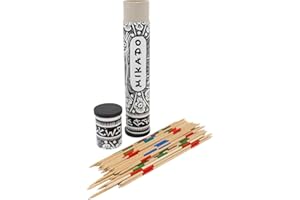 GICO Mikado Spiel aus Holz Kinder Erwachsene im Köcher zur Aufbewahrung, Länge 22 cm, Mikado Stäbchenlänge 18 cm - 103