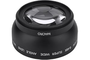 YUNIR Wide Angle Macro Lens, Camera 52mm 0.45X Magnification Universal Conversion Lens Professional Optical Glass Camera Close-Up Lens, for Canon for Nikon for Sony 52mm Mount Camera