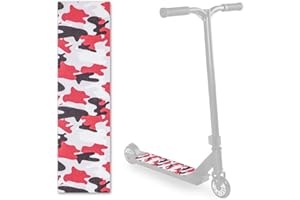Scorpion Scooters Pro Grip Tape Replacement for Stunt Scooter Deck Grip Self Adhesive Water Resistant Silicon Carbide Griptape! Factory Cut 16.5" x 4.5" fits 98% of scooters inc Adult, Kids push scooters and electric scooters.