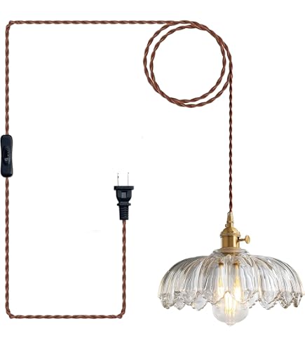 Suspension Luminaire Corde De Chanvre E27 5,1 M – Lampe Industrielle Rustique Avec Interrupteur Et Prise, Bois Naturel