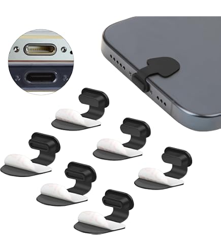 4 USB-C Schutzkappen & Lautsprecherabdeckungen – Staubschutz-Set Mit Reinigungsbürste
