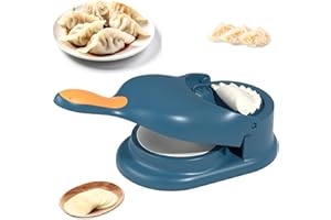 CSIRNTO Dumpling Maker, Pelmeni Maker, 2 in 1, formatore Gyoza Maker, formatore per gnocchi fai da te per dumpling, ravioli, fai da te (blu)