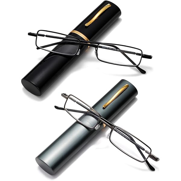 Lettura Flessibile Di Occhiali In Metallo Ausilio Visivo Fodero In Piuma Supporto Per La Lettura Lettore Unisex Con Custodia Per Occhiali Come Portapenne(nero, 3.0 - Foto 11