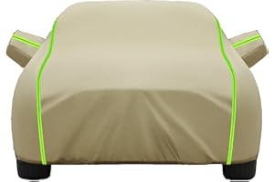 CHIHEN Telo Copriauto per 𝖬ercedes-𝖡enz C167 GLE Coupé 2019-2023 Telo Auto,Copri Auto per Esterno Impermeabile Antipolvere Anti UV Anti Vento Copertura con Zip Laterale E Strisce Riflettenti,Khaki