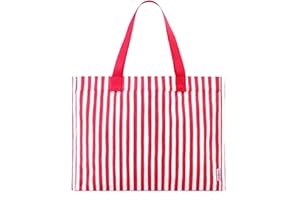 Cath Kidston Sidekick-Tragetasche, gestreift, Rot / Weiß
