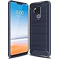 CruzerLite Case for LG G7 Case, for LG G7 ThinQ Case, Carbon Fiber Shock Absorption Slim Flexible Case for LG G7/ for LG G7 ThinQ (Blue)